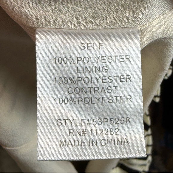 Greylin Anthropologie Pants Women Medium Ivory Black Striped Tassel Tie Straight - Picture 10 of 10